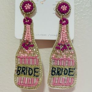 ❤️JUST IN! Bride Beaded Bottle Earrings